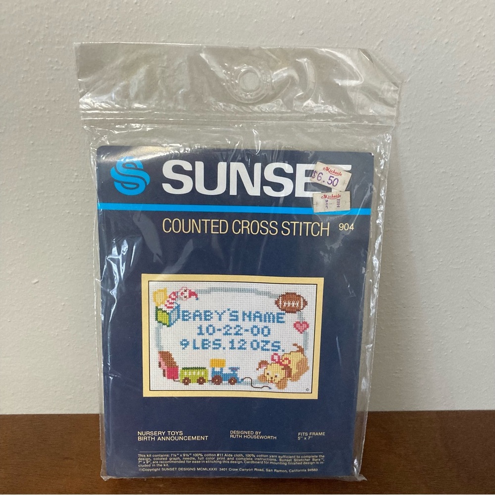 NEW 1981 Vintage Cross Stitch Kit for Baby